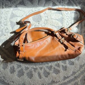 Brown leather purse